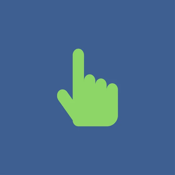 Знак емблеми Векторні ілюстрації. Рука з торканням кнопки або вказівним пальцем . — стоковий вектор