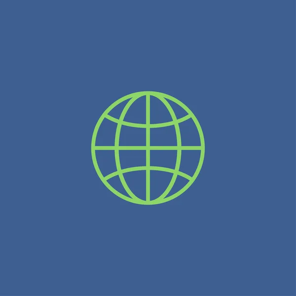 World Globe Icon, icono del pictograma — Archivo Imágenes Vectoriales