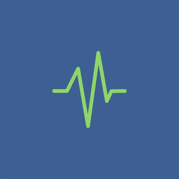 Srdeční tep, kardiogram, lékařské ikony - vektor — Stockový vektor