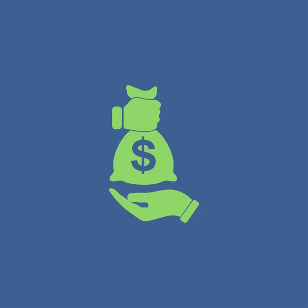 Pictogramme de l'argent en main — Image vectorielle