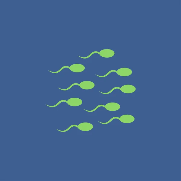 Icona dello sperma. Stile di design piatto . — Vettoriale Stock