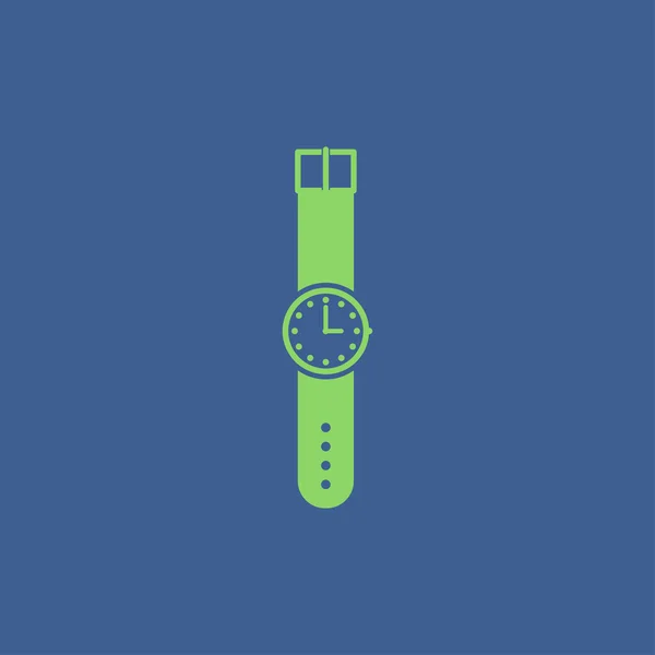 Ícone de relógio de pulso. Plano — Vetor de Stock