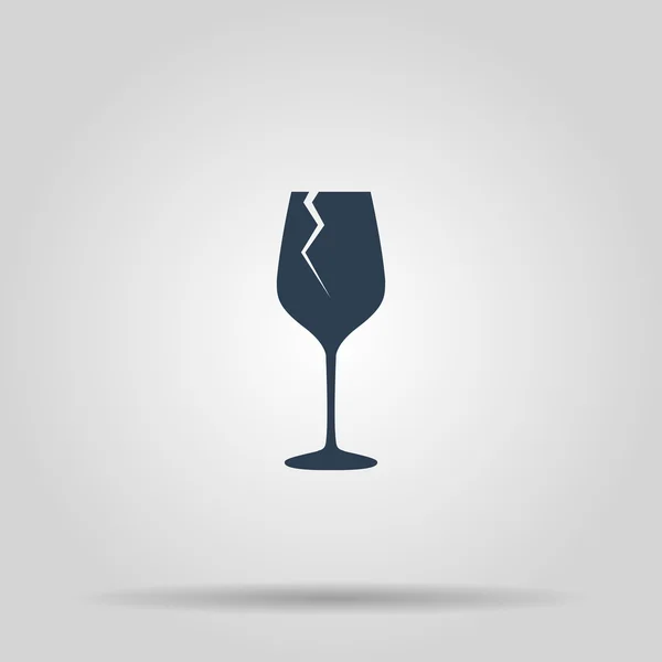 Wine glass icon. Flat design style — Stock Vector