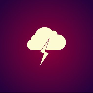 yıldırım cıvata hava düz çizgi simgesini Infographic illüstrasyon şablonu için web veya broşür