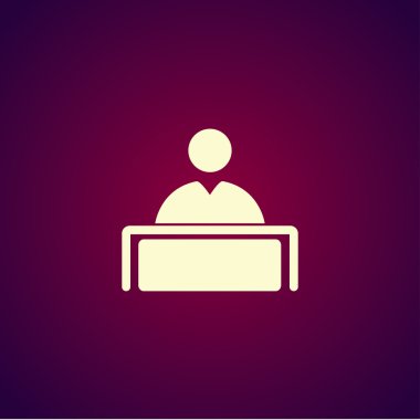 iş adamının düz simgesi