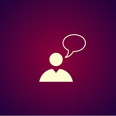 iş adamının düz simgesi