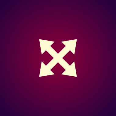 tam ekran işareti simgesi. ok simgesi.