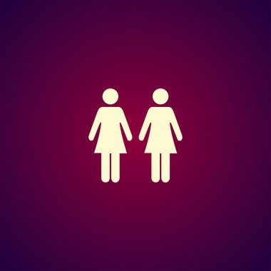 Çift simgesi. Düz tasarım stili.