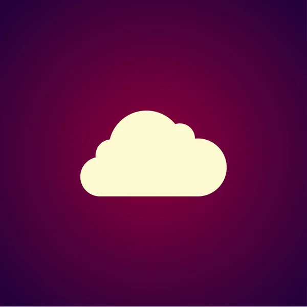 Icona della nube, illustrazione vettoriale. — Vettoriale Stock
