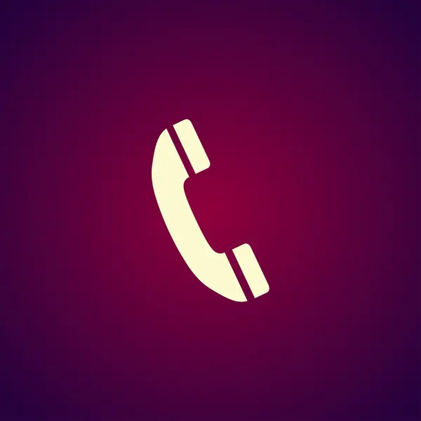 Icono plano de un teléfono — Archivo Imágenes Vectoriales