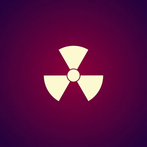 Radyasyon sembolü. Düz tasarım stili. — Stok Vektör