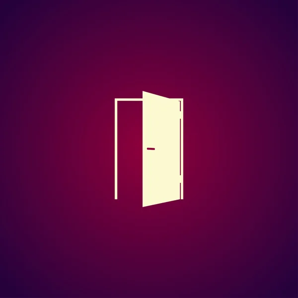 Значок двери. стиль плоского дизайна . — стоковый вектор