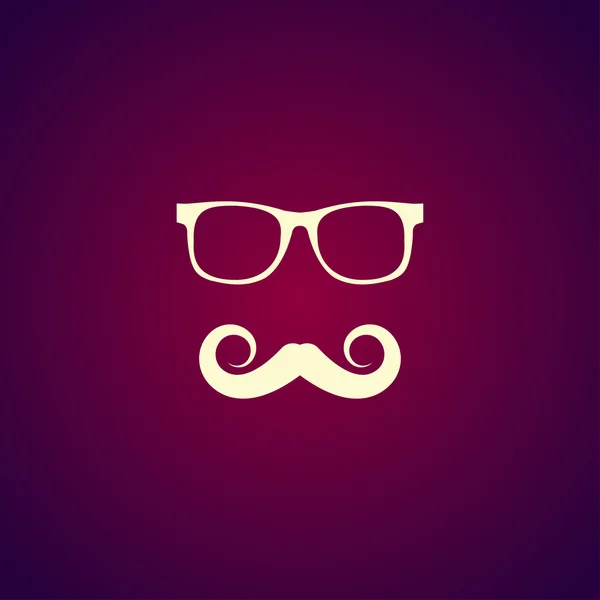 Γυαλιά και το μουστάκι εικονίδιο του φορέα. — Διανυσματικό Αρχείο