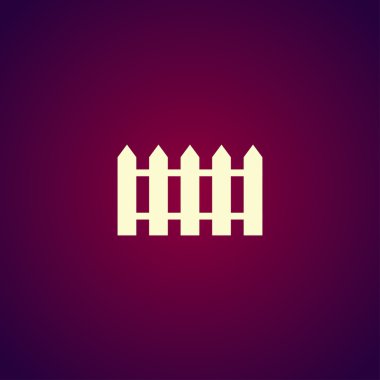 çit simgesi. Düz tasarım stili.