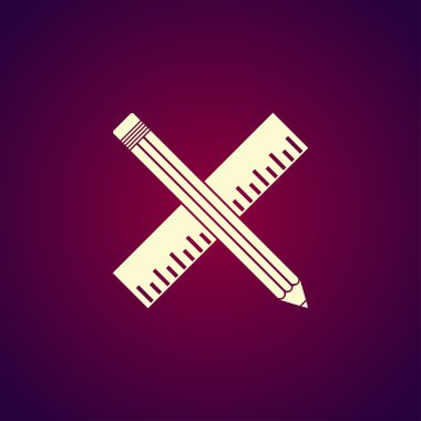 Cetvel simgesi olan kalem