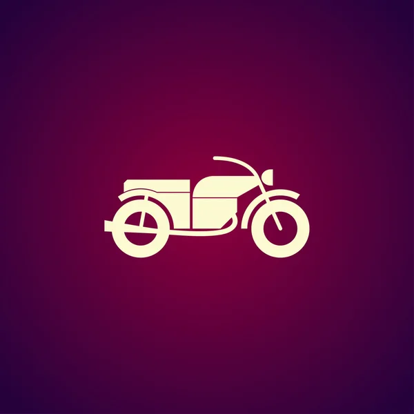 Motorfiets pictogram. Platte ontwerpstijl. — Stockvector