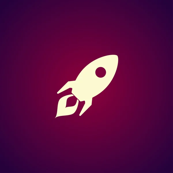 Rocket icon. Flat design style. — Stock Vector