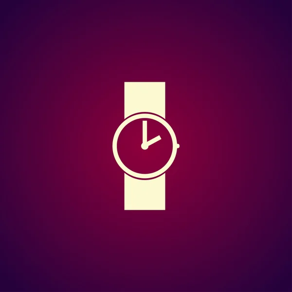 Icono del reloj de pulsera. Estilo de diseño plano . — Vector de stock