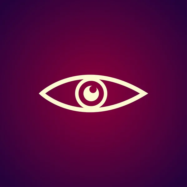 Augensymbol. flacher Designstil. — Stockvektor