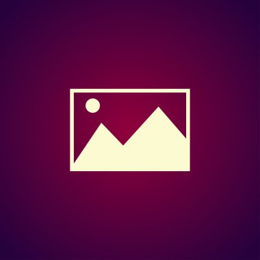 Fotoğraf resim web simgesi düz tarzı