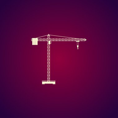 Vinç simgesi. Düz tasarım stili