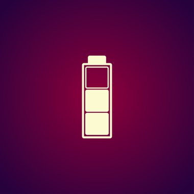 Pil simgesi. Düz tasarım stili.