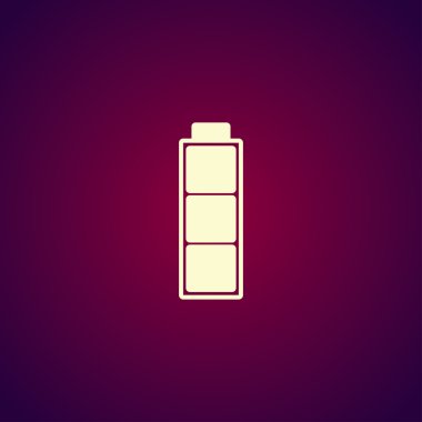 Pil simgesi. Düz tasarım stili.