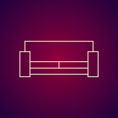 Kanepe simgeler. Modern tasarım düz stil ikonu.