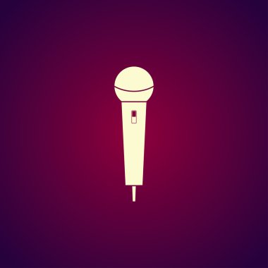 Mikrofon simgesi. Düz