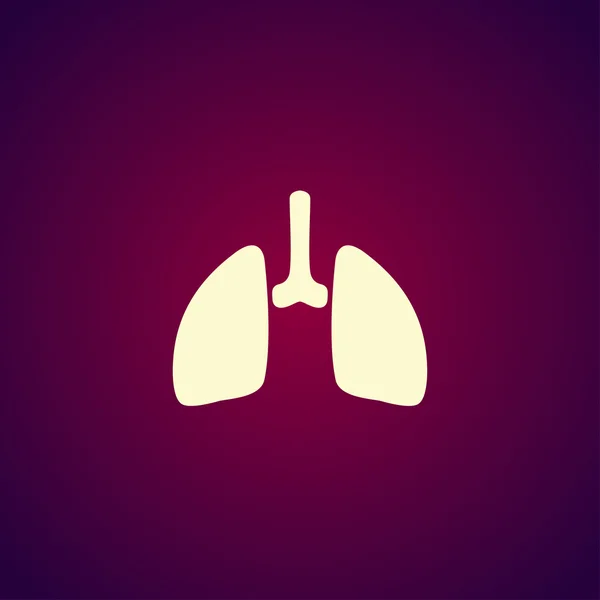 Lungs icon. Flat — Stock Vector