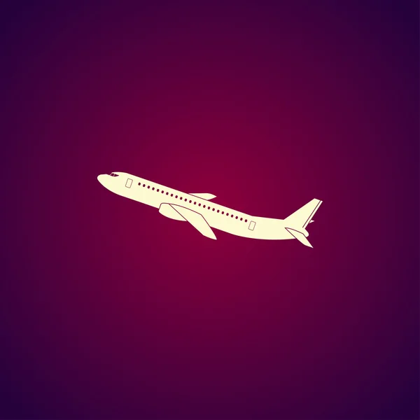 Icono de avión. Estilo de diseño plano . — Vector de stock