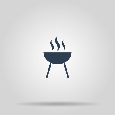 Barbekü simgesi. Vektör konsept illüstrasyon tasarımı için