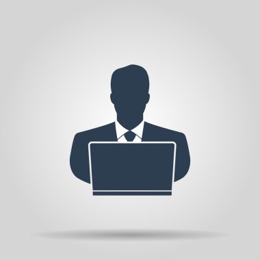 dizüstü bilgisayar simgesi olan bilgisayar kişi grubu.