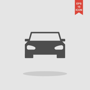 Araba simgesi. düz tasarım stili.