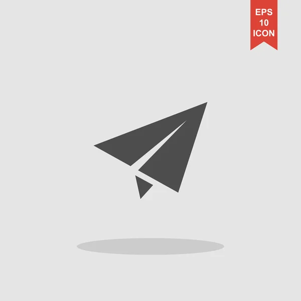 Icono de avión de papel — Vector de stock