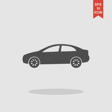 Araba simgesi. düz tasarım stili