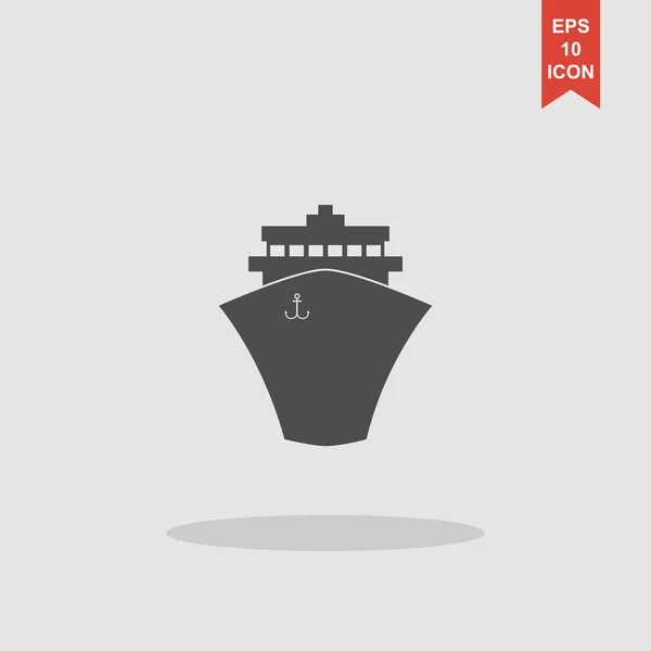 Icône du navire. Style design plat . — Image vectorielle