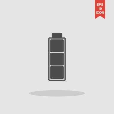 Pil simgesi. Düz tasarım stili.