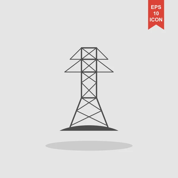 Πύργος ηλεκτρική γραμμή εικονίδιο — Διανυσματικό Αρχείο