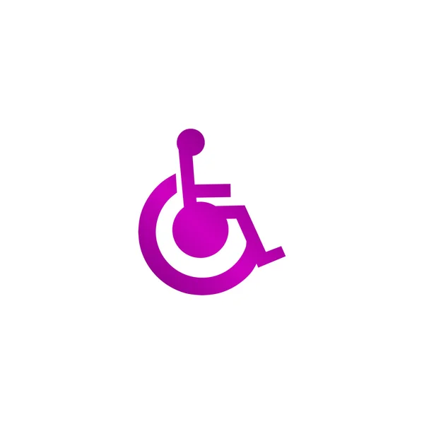 Cripple Flat Simple Icon — Stock Vector
