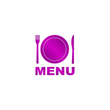 çatal bıçak takımı işareti ile menü