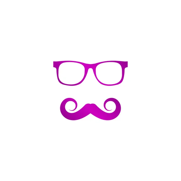 Icône vectorielle Moustache et lunettes . — Image vectorielle