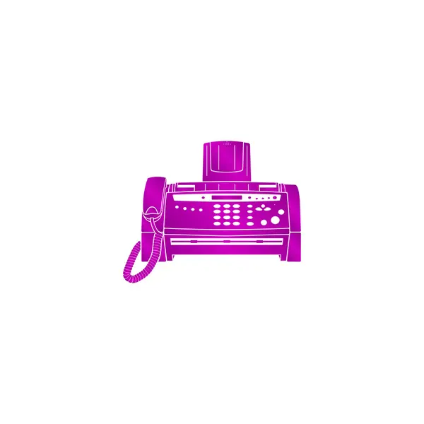 Fax. Estilo de diseño plano . — Vector de stock