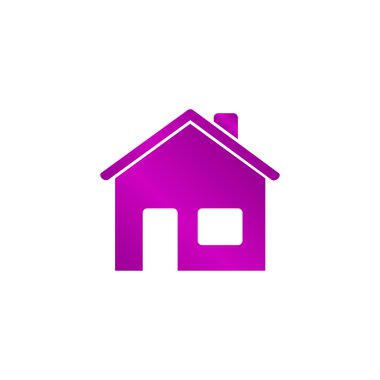 Ev simgesini. Düz tasarım stili.