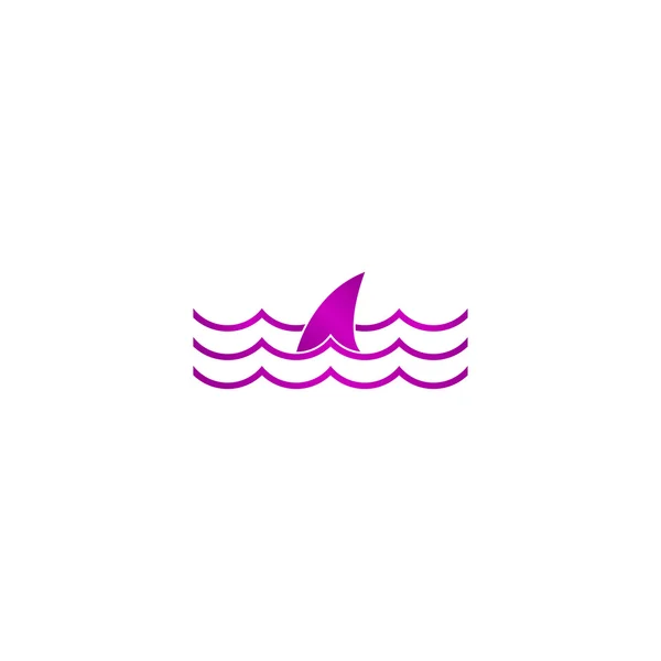 Icono de aleta de tiburón . — Vector de stock