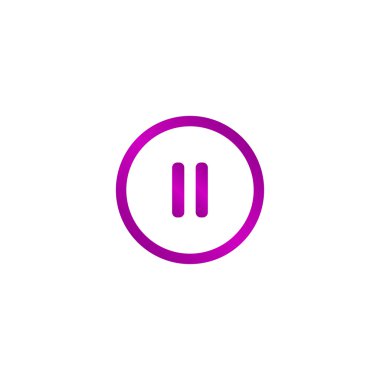 Duraklat düz web simgesi