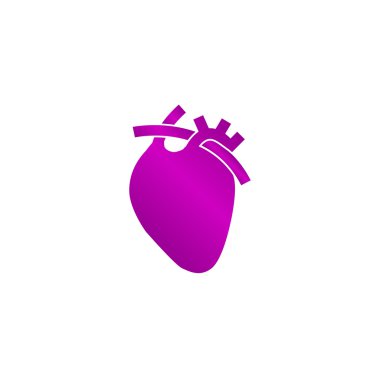 Vektör düz kalp simgesi. EPS 10.