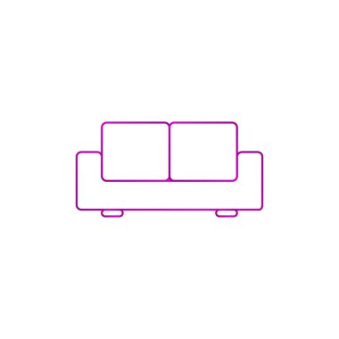 Kanepe simgeler. Modern tasarım düz stil ikonu.