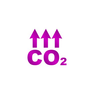 Kimya işareti. CO2 karbon dioksit simgesi