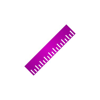 Cetvel simgesi. Düz tasarım stili. EPS